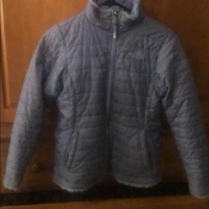 Girls North Face reversible fleece jacket